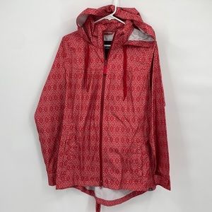 Prana Womens Sunwashed Red Misty Eliza Jacket Waterproof Raincoat Jacket Size L